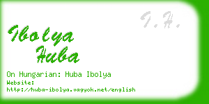 ibolya huba business card